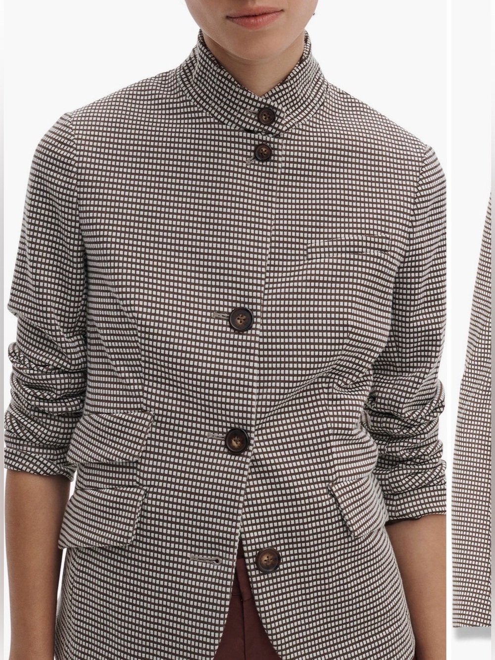 NWT Rag & Bone Women’s Brown Grid Stand-Collar Jacket size 00